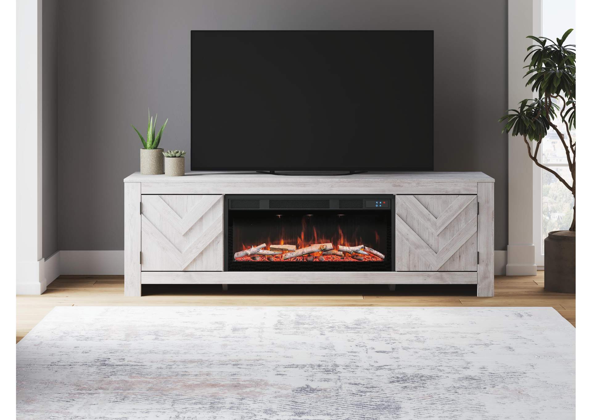 Cayboni 71" TV Stand with Electric Fireplace