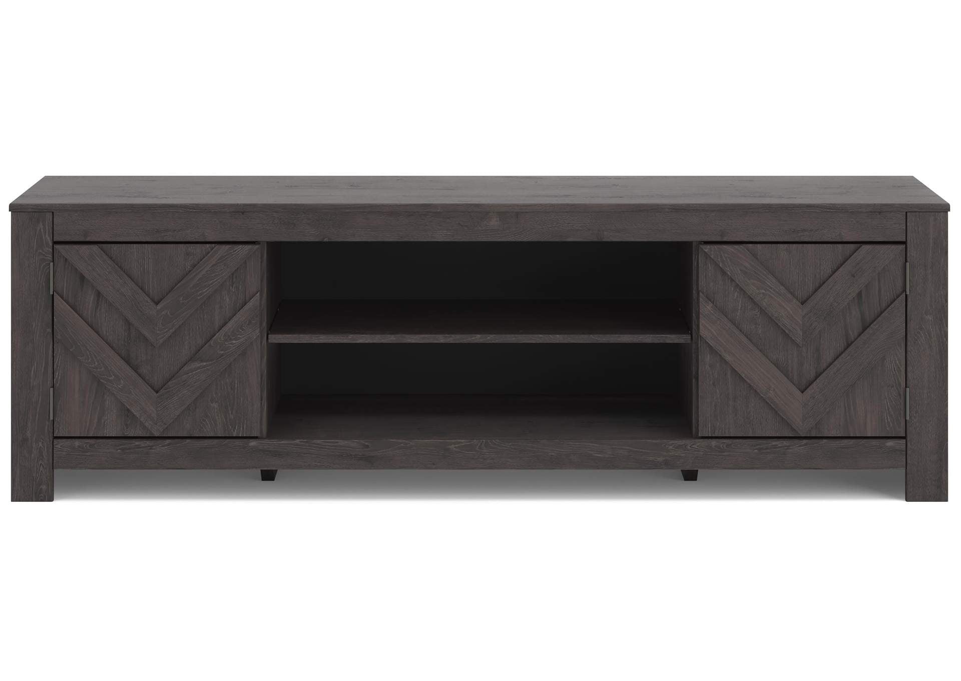 Cayboni 71" TV Stand with Electric Fireplace front view