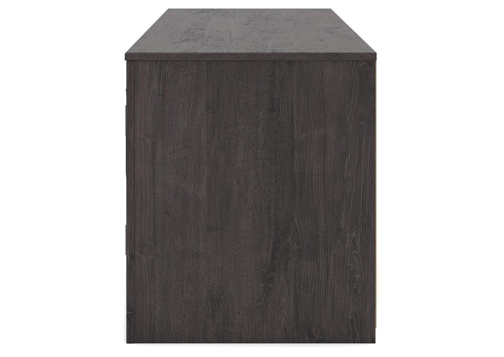 Cayboni 71" TV Stand with Electric Fireplace side view