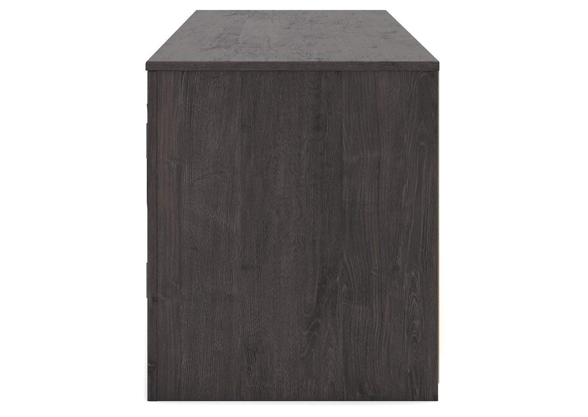 Cayboni 71" TV Stand with Electric Fireplace side view
