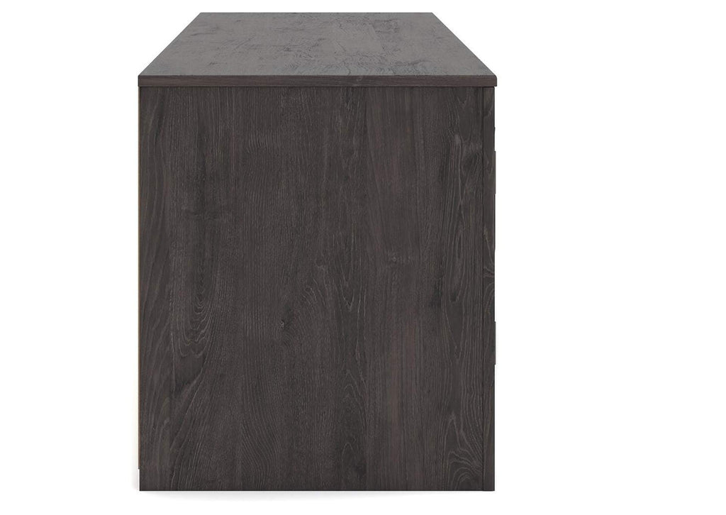 Cayboni 71" TV Stand with Electric Fireplace side view