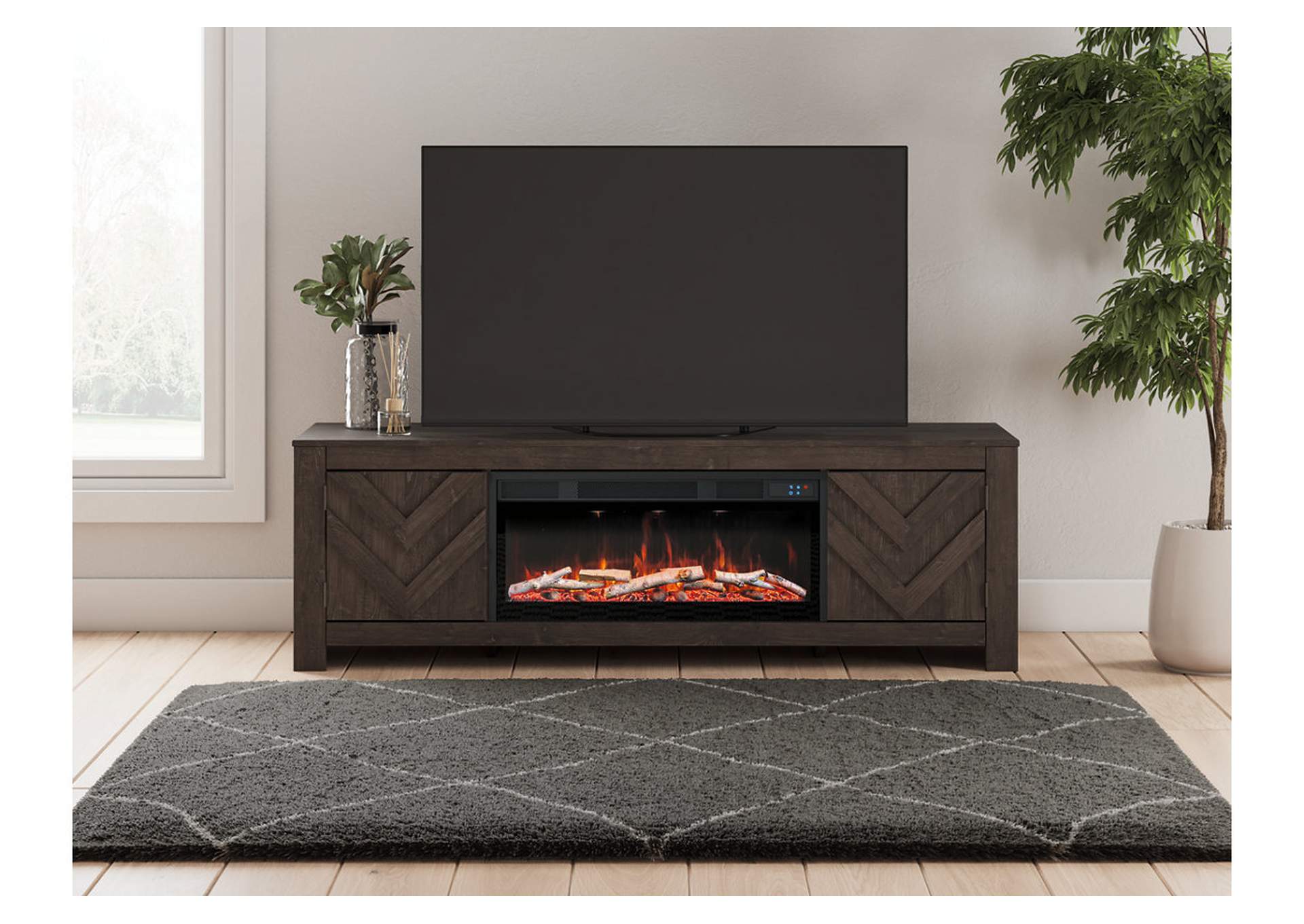 Cayboni 71" TV Stand with Electric Fireplace