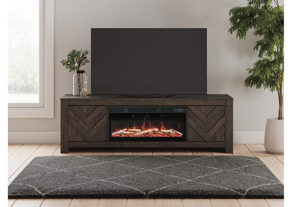 Cayboni 71" TV Stand with Electric Fireplace