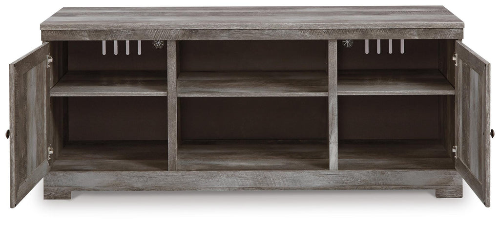 Wynnlow 63" TV Stand in Gray, front view