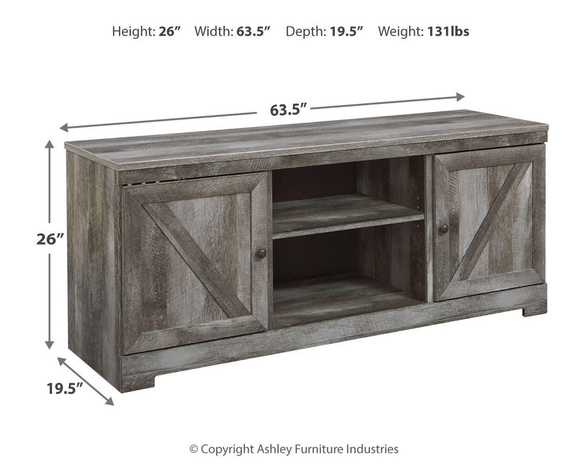 Wynnlow 63" TV Stand in Gray, alternate view 5