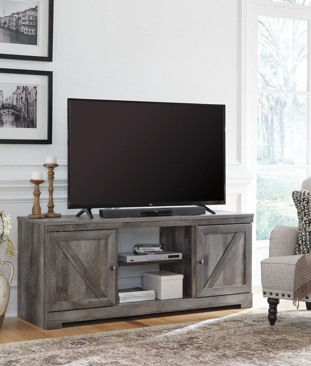 Wynnlow 63" TV Stand in Gray, alternate view 7