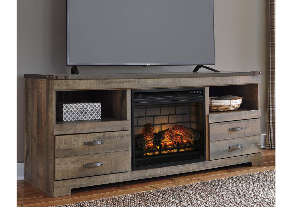 Trinell 63" TV Stand with Electric Fireplace room view
