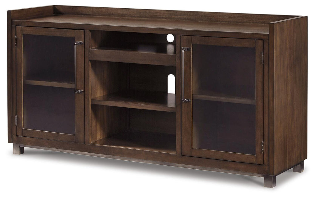 Starmore 70" TV Stand in Brown, angle view