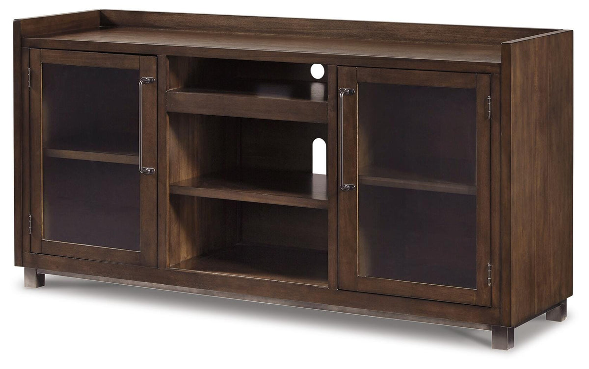 Starmore 70" TV Stand in Brown, angle view
