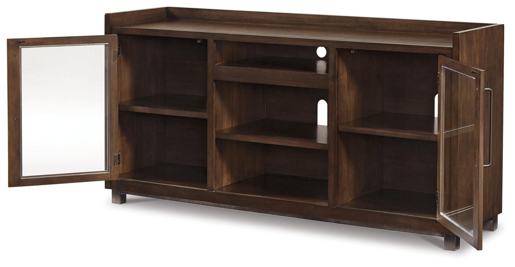 Starmore 70" TV Stand in Brown, open view