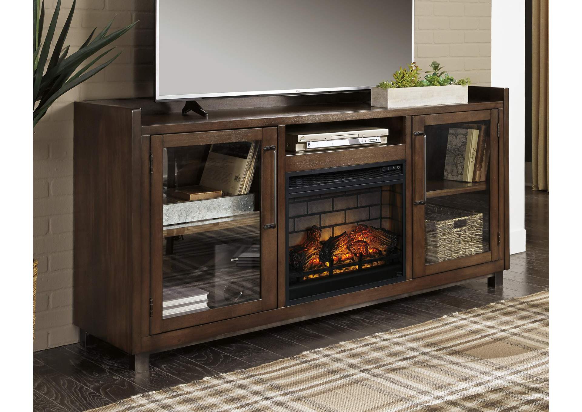 Starmore 70" TV Stand with Electric Fireplace room view