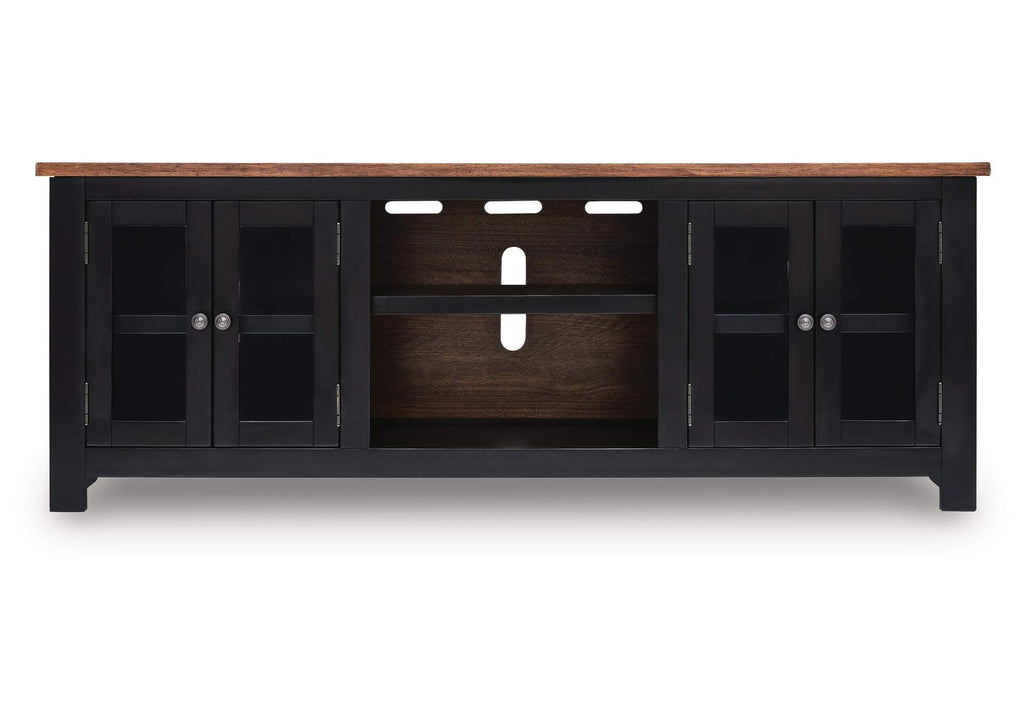 Wildenauer 76" TV Stand with Electric Fireplace front view