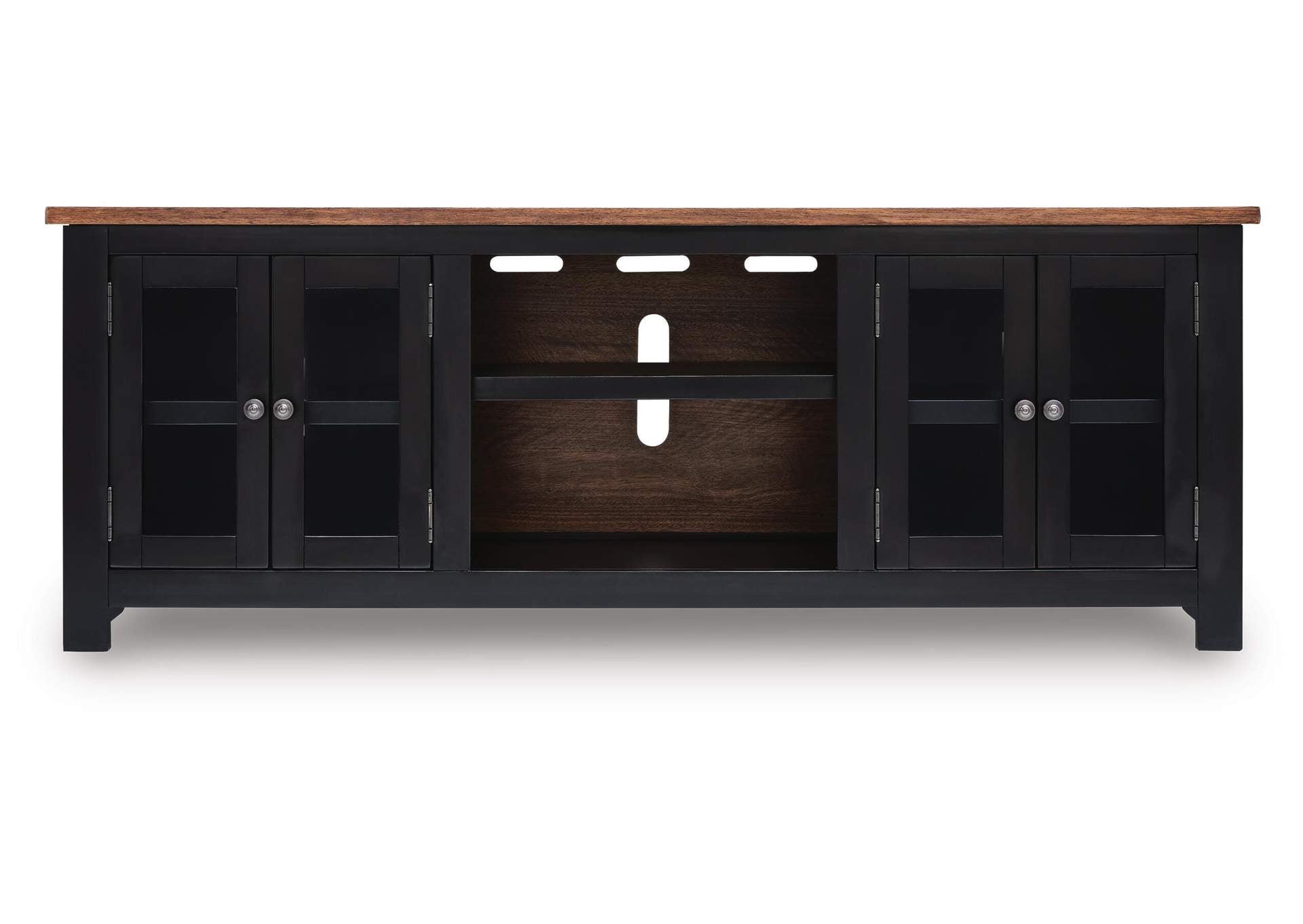 Wildenauer 76" TV Stand with Electric Fireplace front view