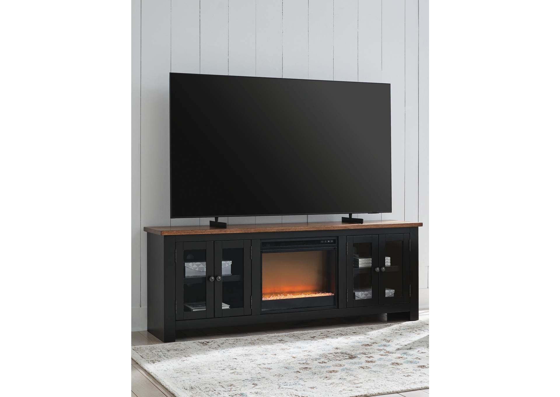 Wildenauer 76" TV Stand with Electric Fireplace
