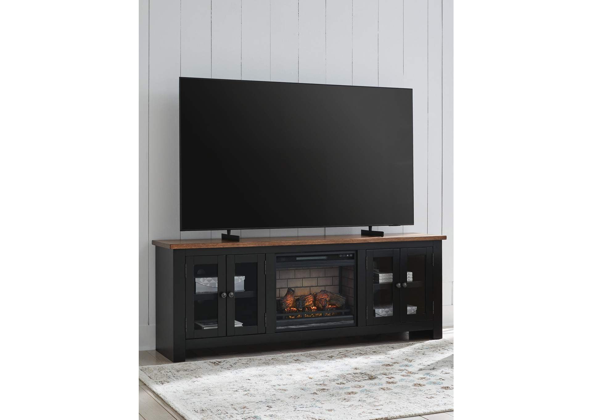 Wildenauer 76" TV Stand with Electric Fireplace