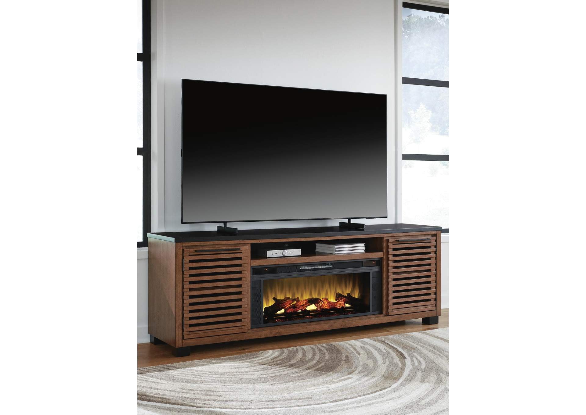 Kallari 84" TV Stand with Electric Fireplace