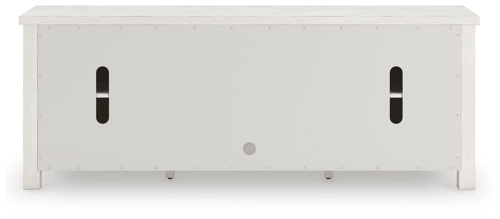 Robbinsdale 72" TV Stand in Antique White, back view