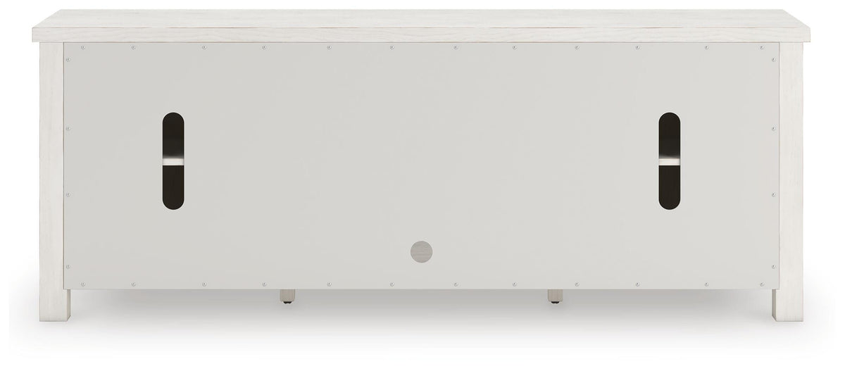 Robbinsdale 72" TV Stand in Antique White, back view