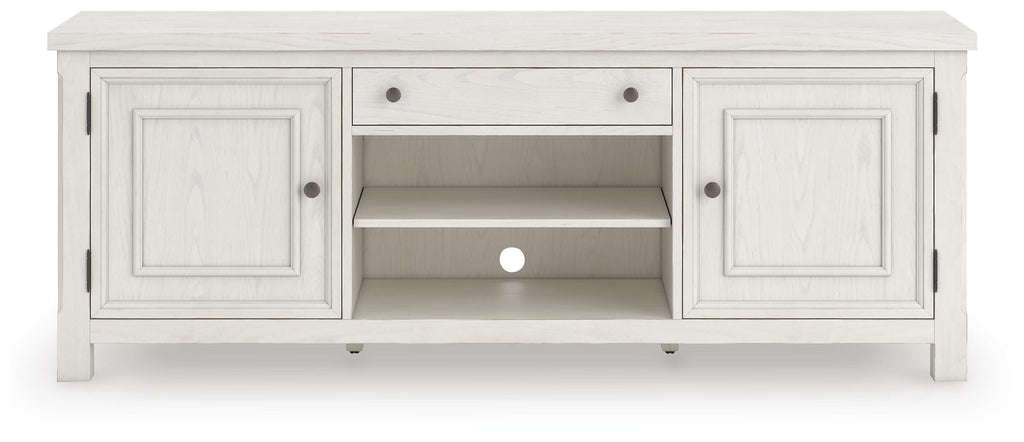 Robbinsdale 72" TV Stand in Antique White, front view