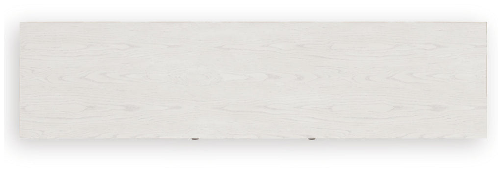 Robbinsdale 72" TV Stand in Antique White, top view