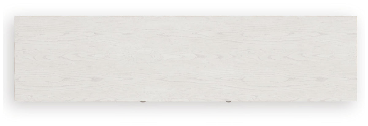 Robbinsdale 72" TV Stand in Antique White, top view