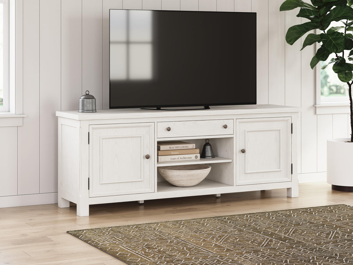 Robbinsdale 72" TV Stand in Antique White, alternate view 3