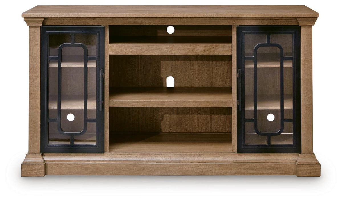Wittenmyer 72" TV Stand in Natural/Black, front view