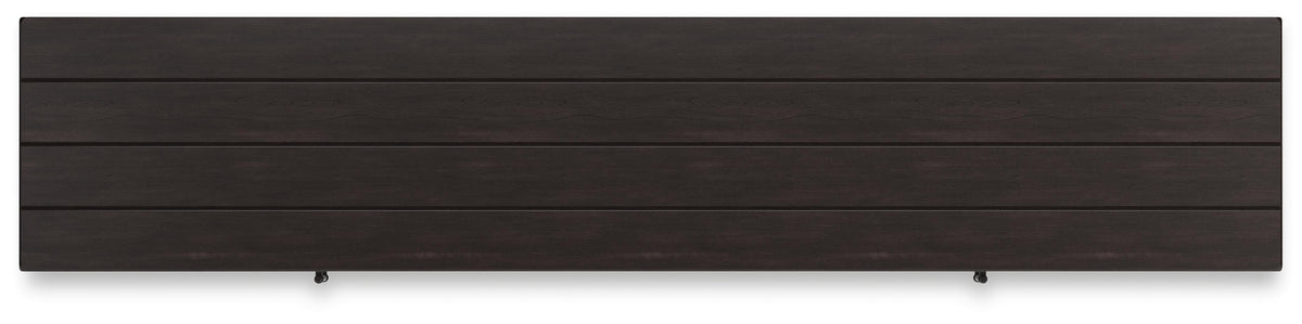 Darborn 88" TV Stand in Gray/Brown, top view