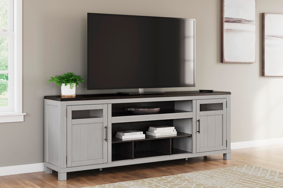 Darborn 88" TV Stand in Gray/Brown, alternate view 3