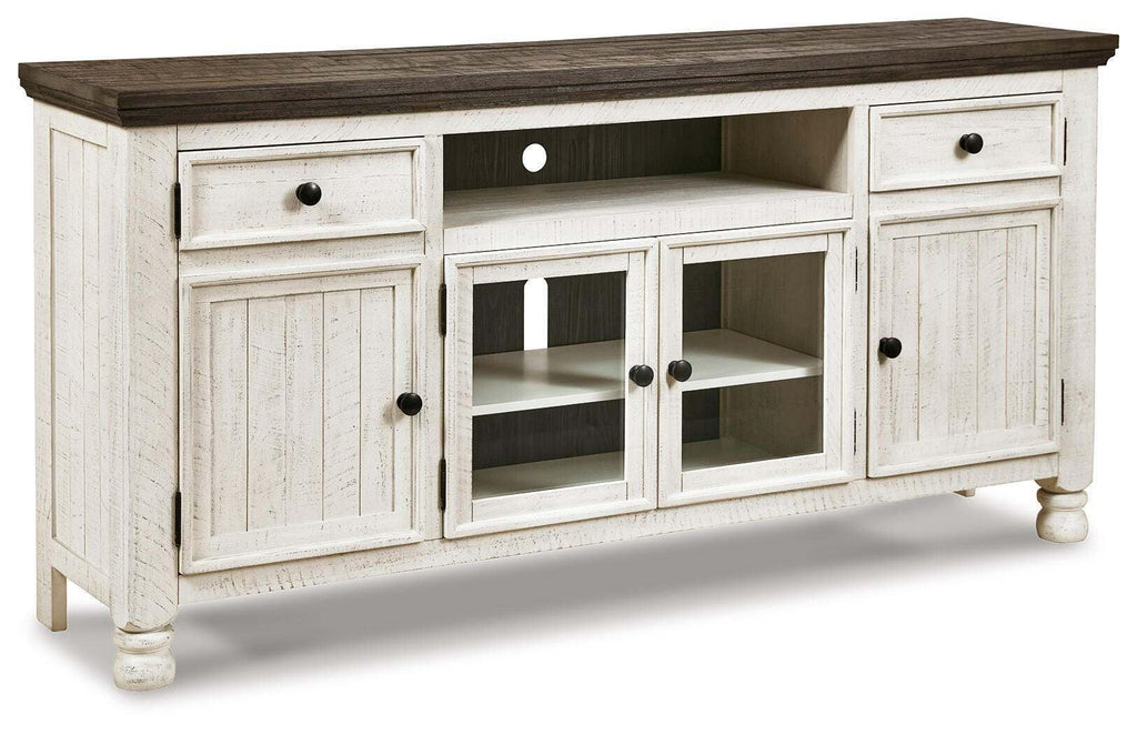 Havalance TV Stand in Two-tone, closed view