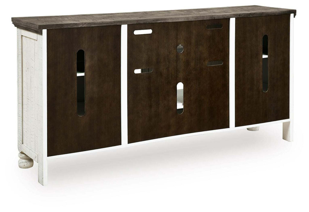 Havalance TV Stand in Two-tone, back view