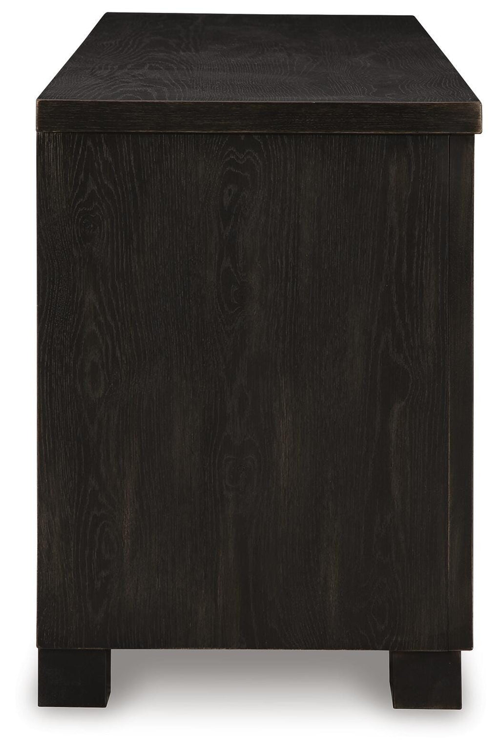 Galliden 80" TV Stand in Black, side view