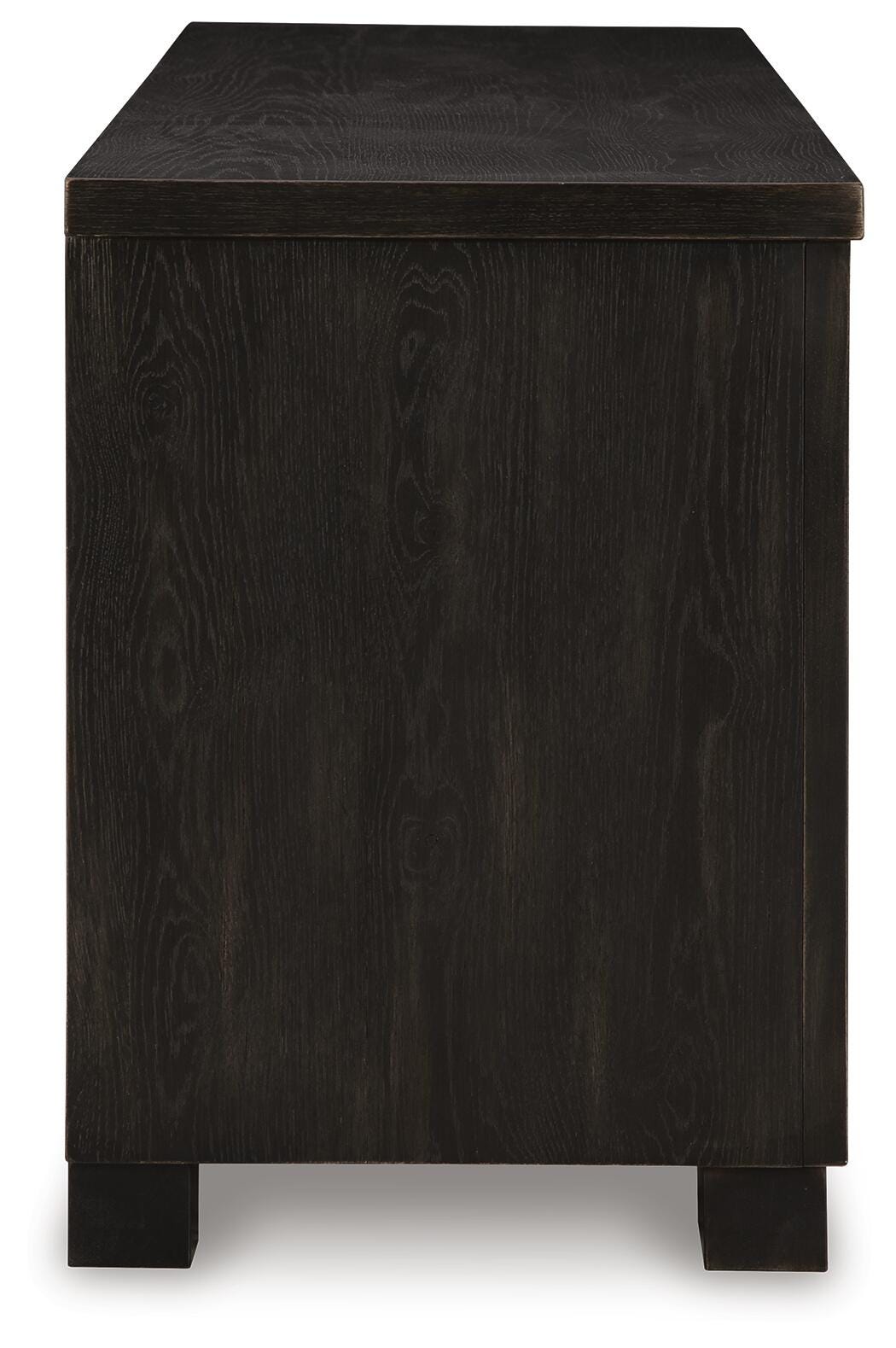 Galliden 80" TV Stand in Black, side view