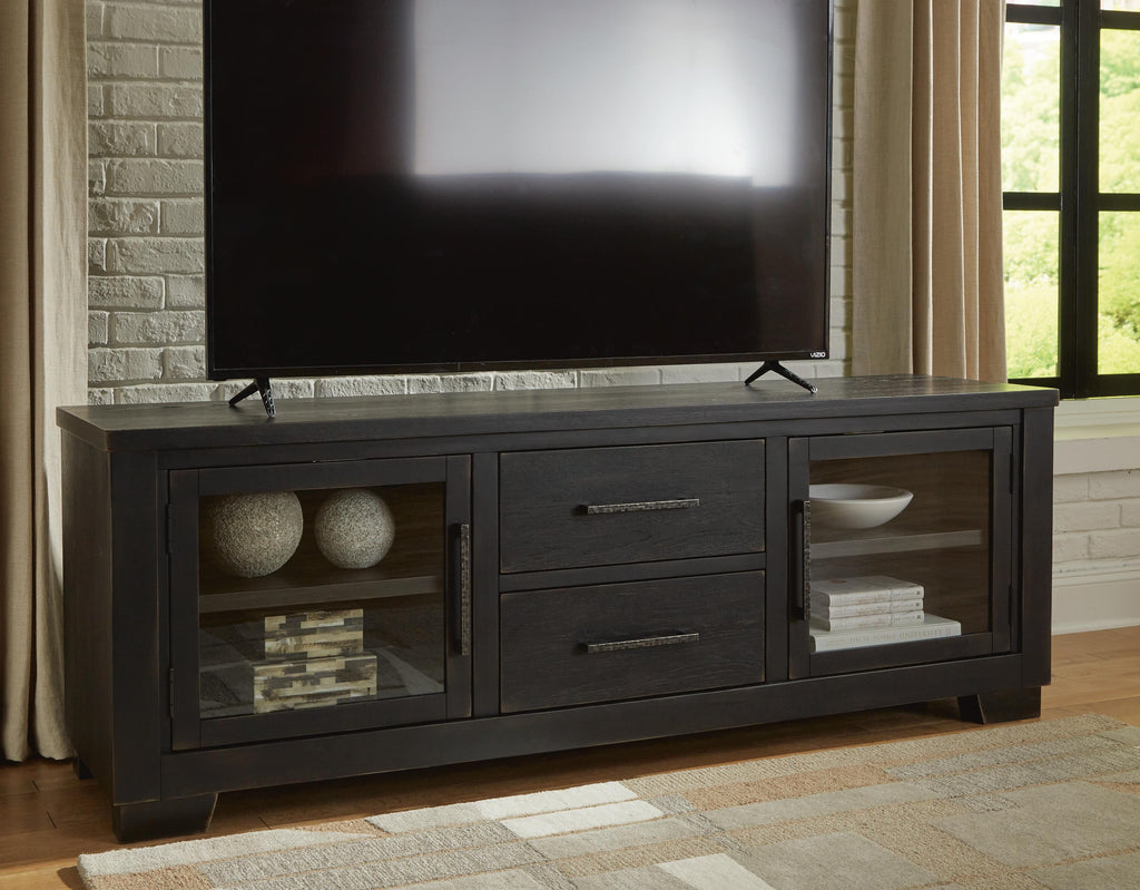 Galliden 80" TV Stand in Black, alternate view 7