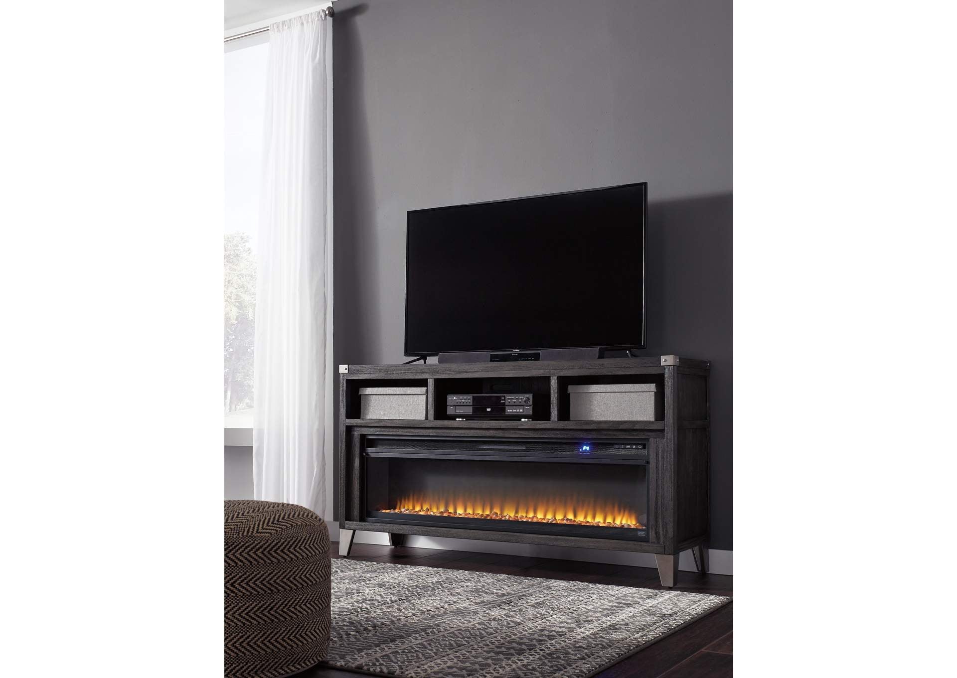 Todoe 65" TV Stand with Electric Fireplace