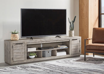 Naydell 92" TV Stand in Gray