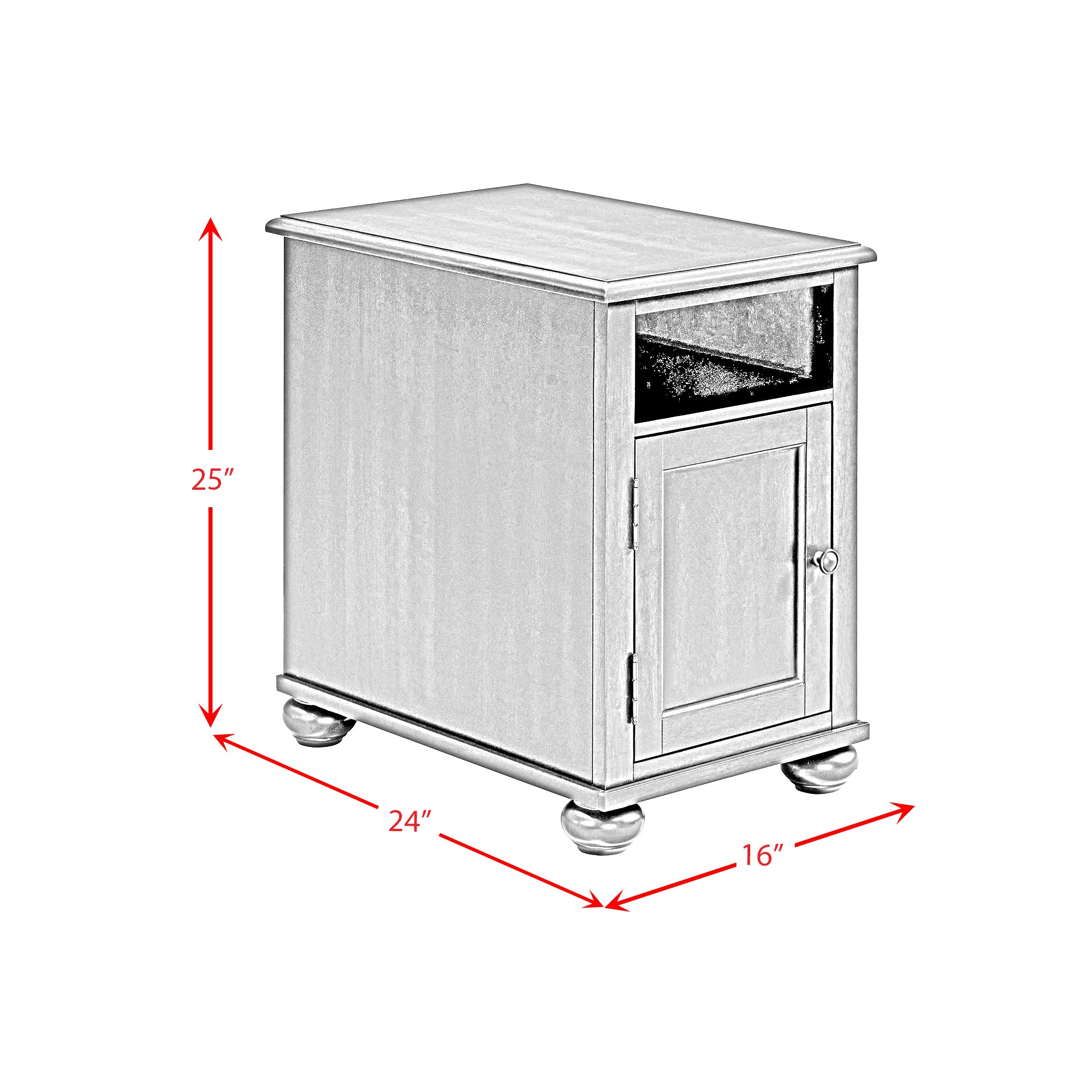 Wagner Chairside Table With Usb In Cherry