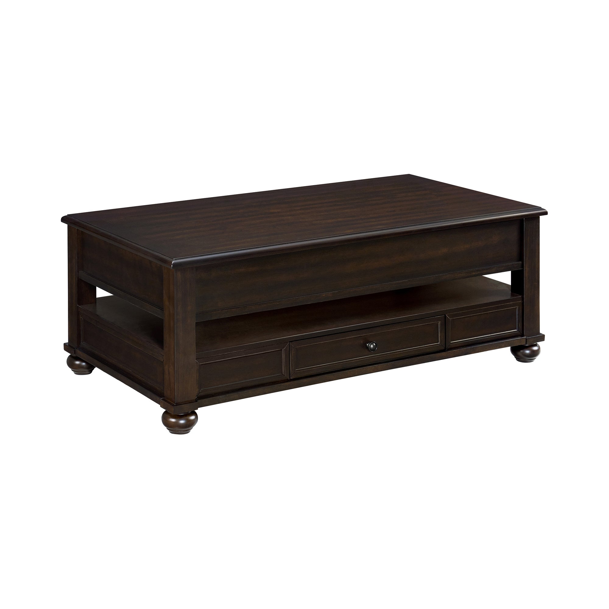 Wagner Rectangular Lift-Top Coffee Table W/ Casters In Cherry