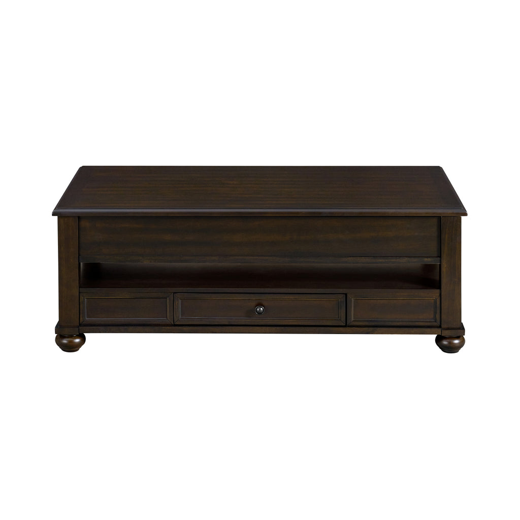 Wagner Rectangular Lift-Top Coffee Table W/ Casters In Cherry