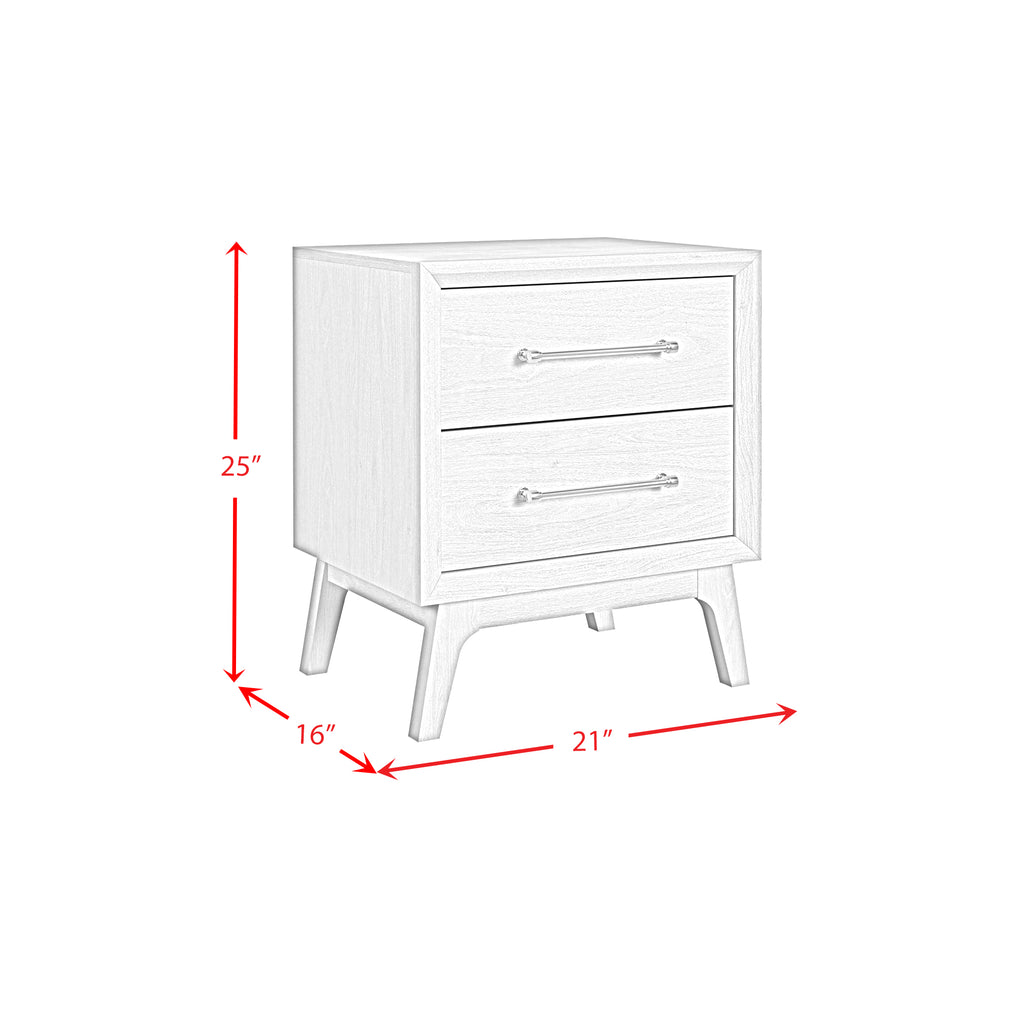 Westland 2-Drawer Nightstand In Almond