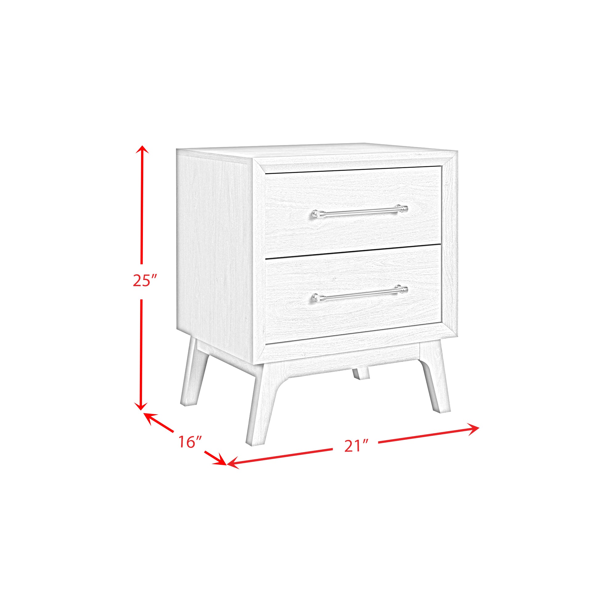 Westland 2-Drawer Nightstand In Almond