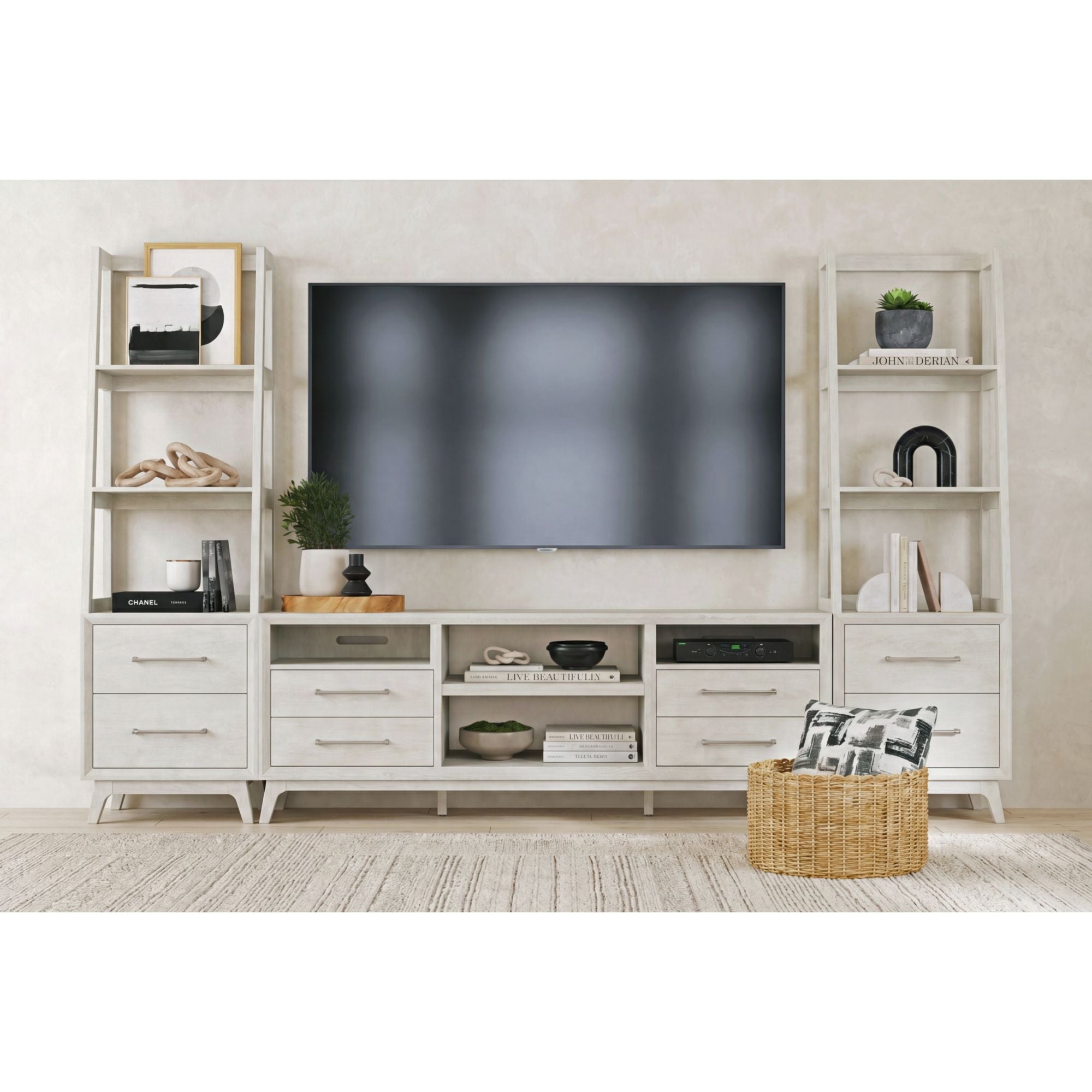 Westland 71" Tv Console Without Fireplace Insert In Almond