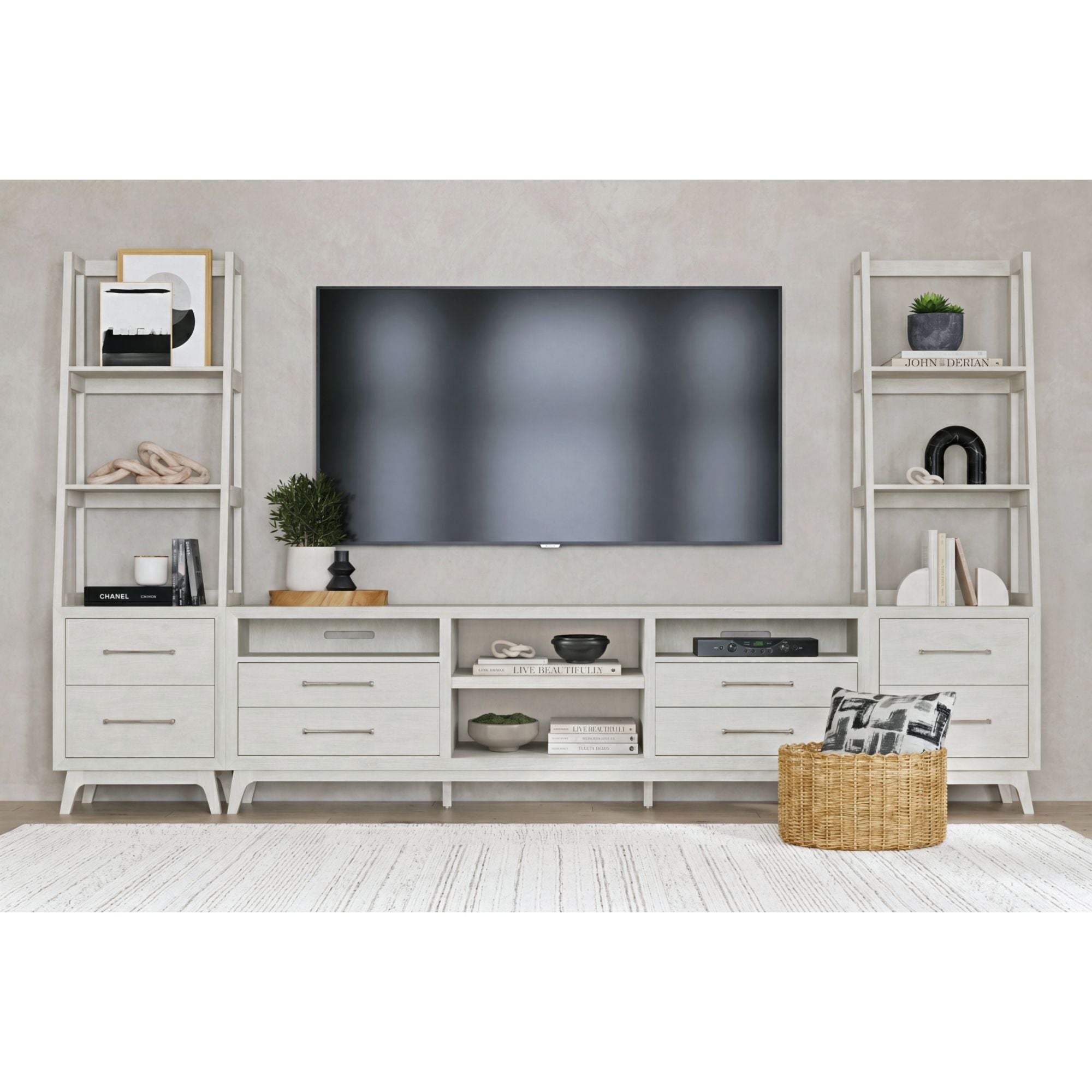 Westland 82" Tv Console Without Fireplace Insert In Almond