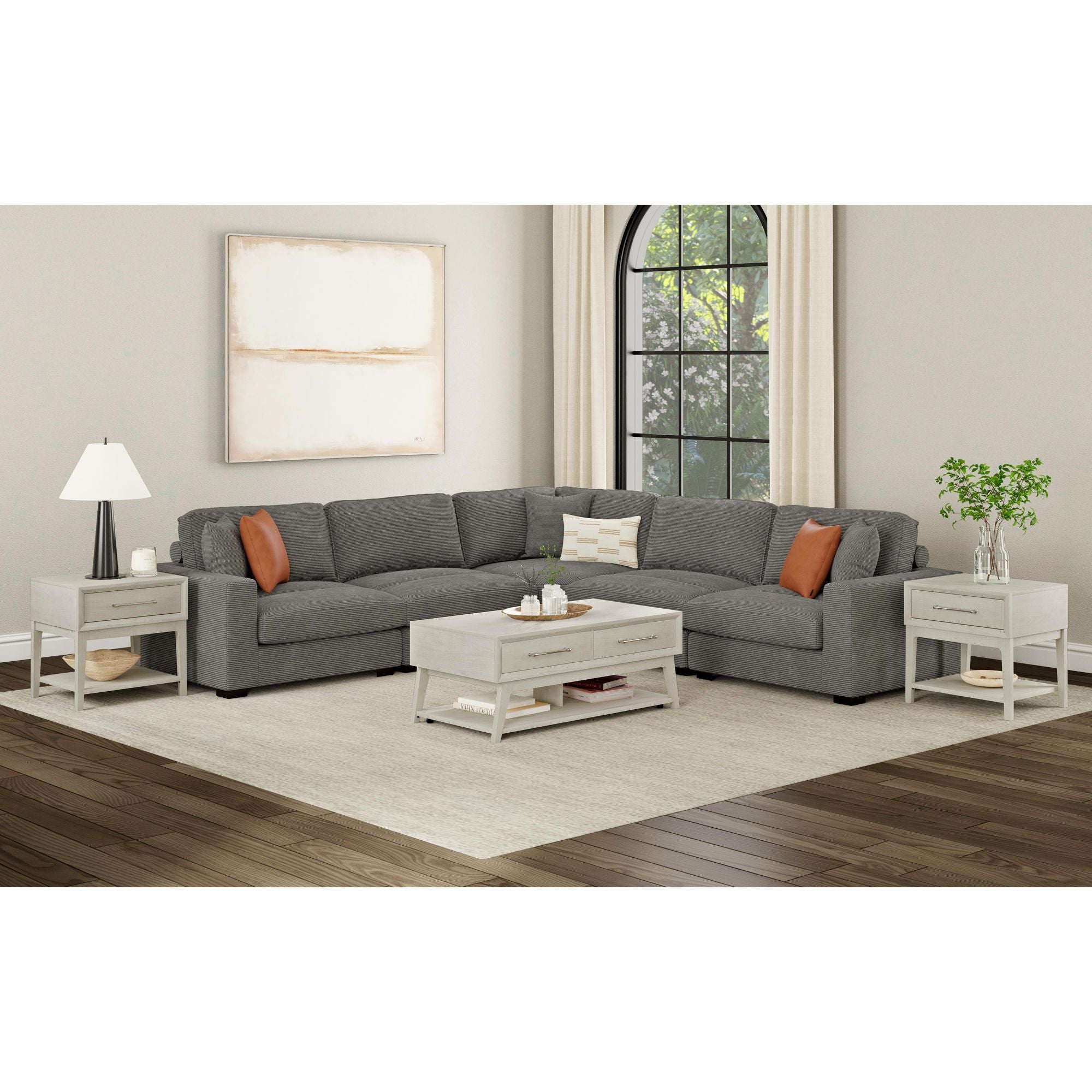 Westland Coffee Table With Casters In Almond