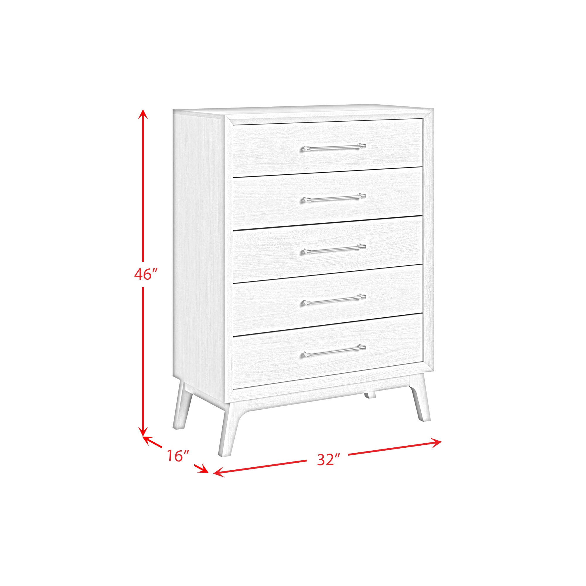 Westland 5-Drawer Chest In Almond