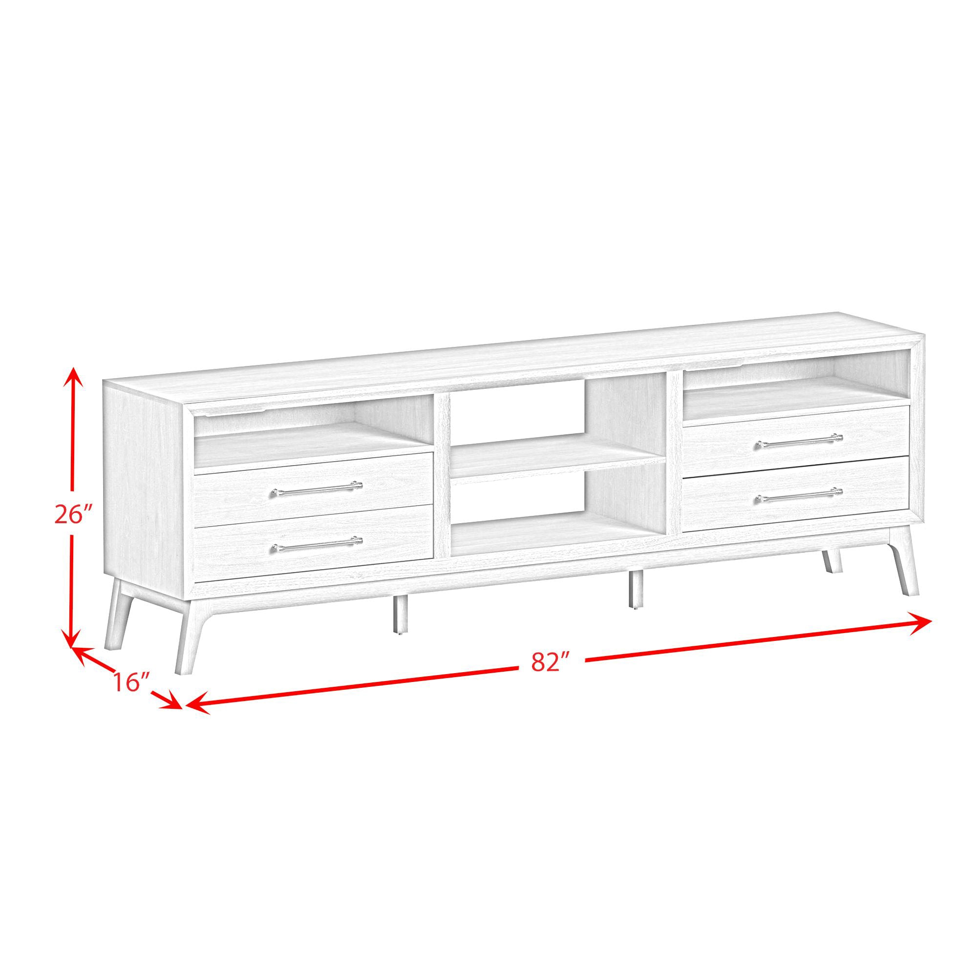 Westland 82" Tv Console Without Fireplace Insert In Almond