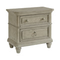 Whit-Ash 2-Drawer Nightstand With Usb In Light Grey