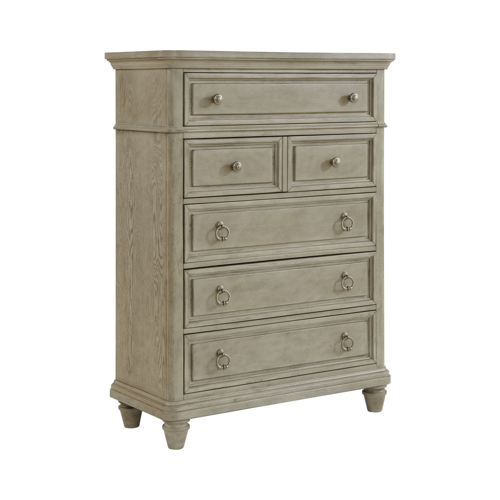 Whit-Ash 5-Drawer Chest In Light Grey
