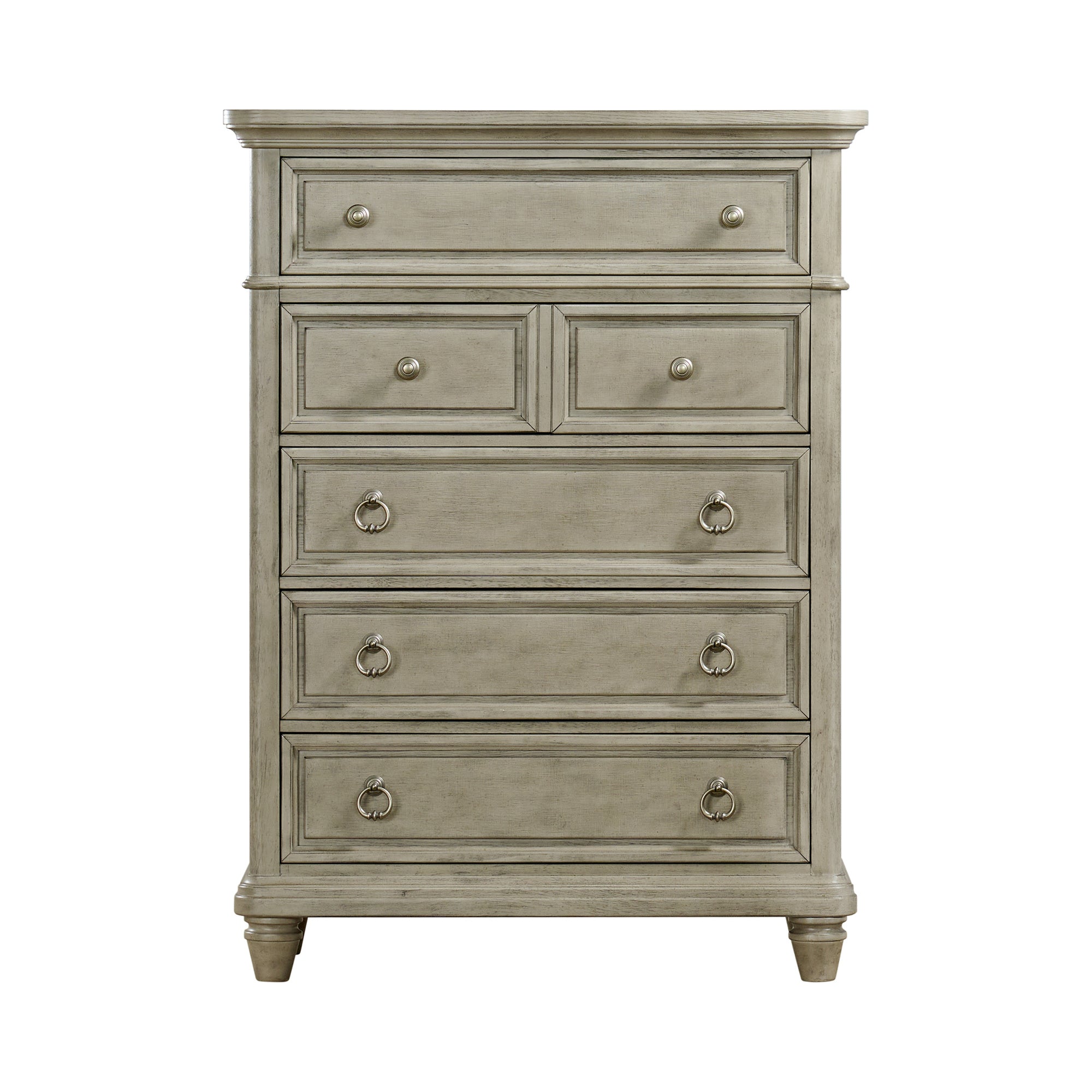 Whit-Ash 5-Drawer Chest In Light Grey