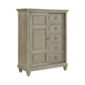 Whit-Ash 5-Drawer Door Chest In Light Grey